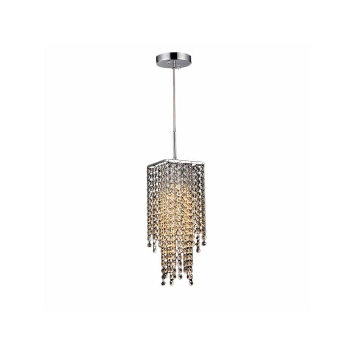 Warehouse Of Tiffany Sheea 1-light Crystal Falls Chrome Chandelier