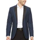 Jf J. Ferrar Teal Shimmer Slim Lightweight Sport Coat