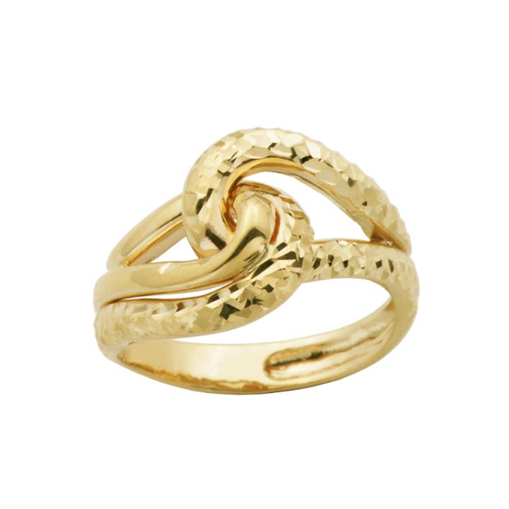 Womens 14k Gold Crossover Ring