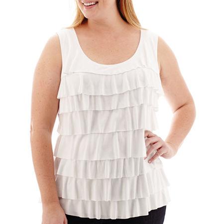 Liz Claiborne Tiered Tank Top - Plus