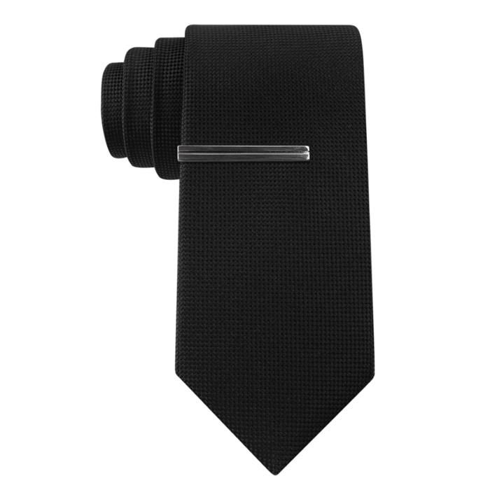 J.ferrar Basket Solid Slim Tie