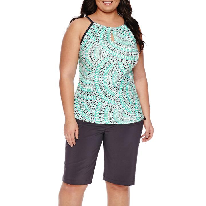 Free Country Medallion Tankini Swimsuit Top-plus