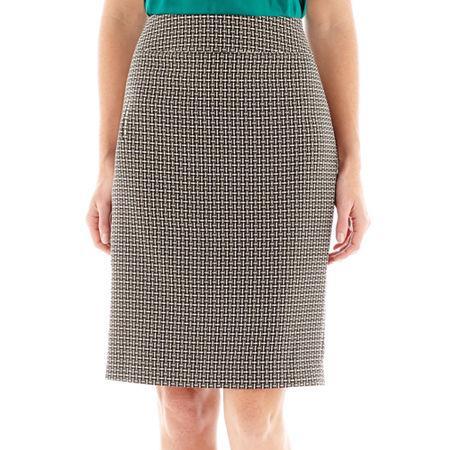 Black Label By Evan-picone Tweed Skirt