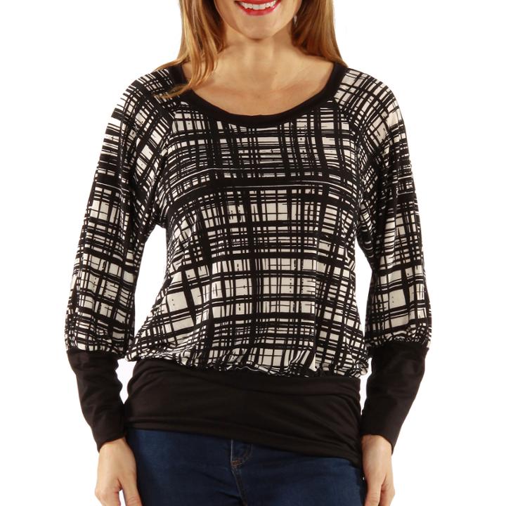 24/7 Comfort Apparel Modern Glamour Tunic Top