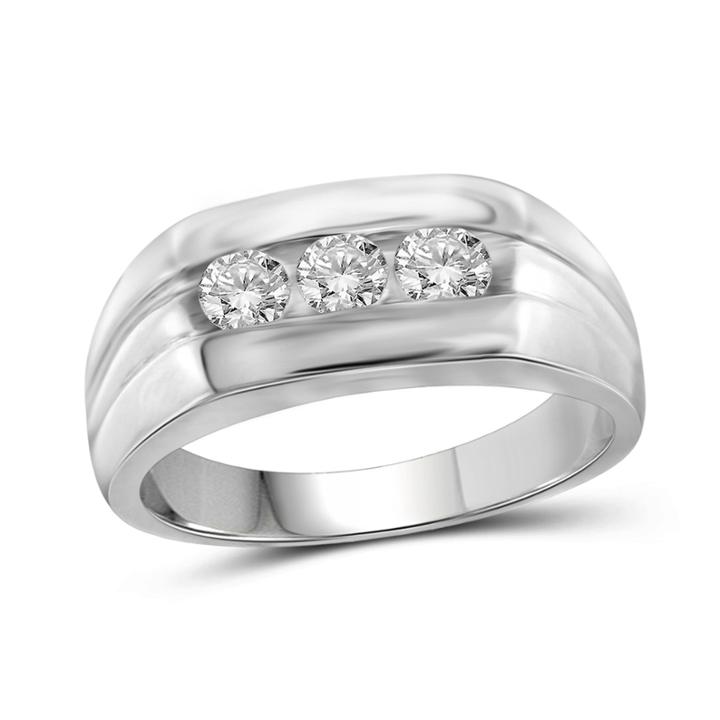 Mens 3/4 Ct. T.w. Round White Diamond 10k