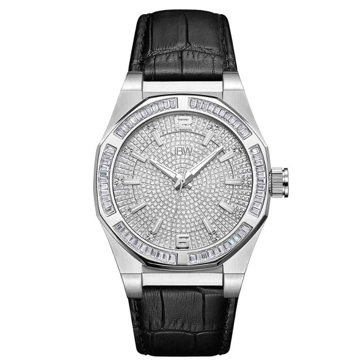 Jbw Diamond Mens Black Strap Watch-j6350a