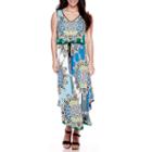 London Style Collection Sleeveless Floral Blouson Maxi Dress - Petite