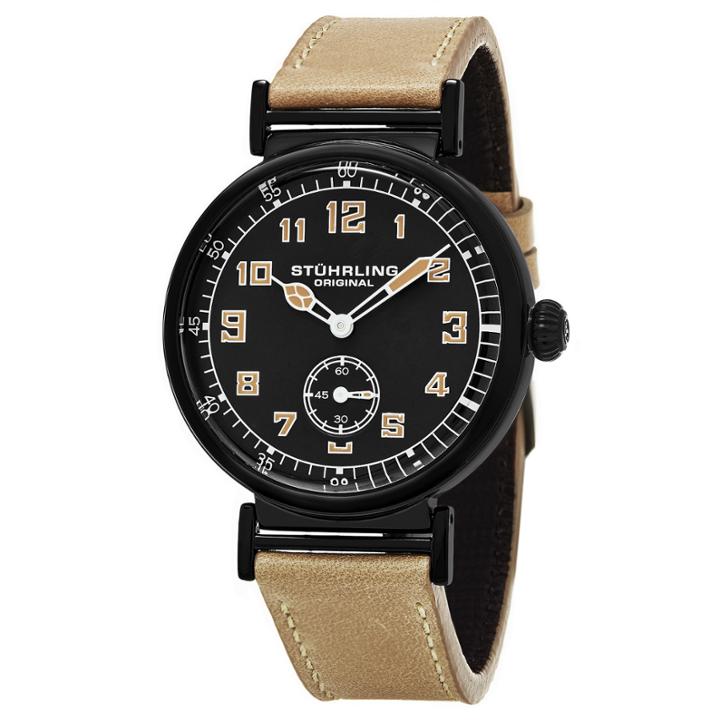 Stuhrling Mens Brown Strap Watch-sp16250