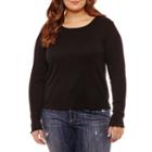 City Streets Long Sleeve Round Neck T-shirt - Juniors