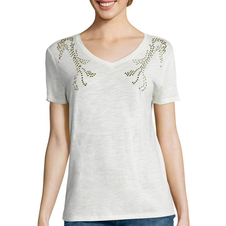 I Jeans By Buffalo Short-sleeve Embellished Tee