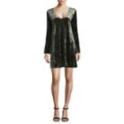 A.n.a Bell Slv Crushed Velvet Dress Long Sleeve A-line Dress