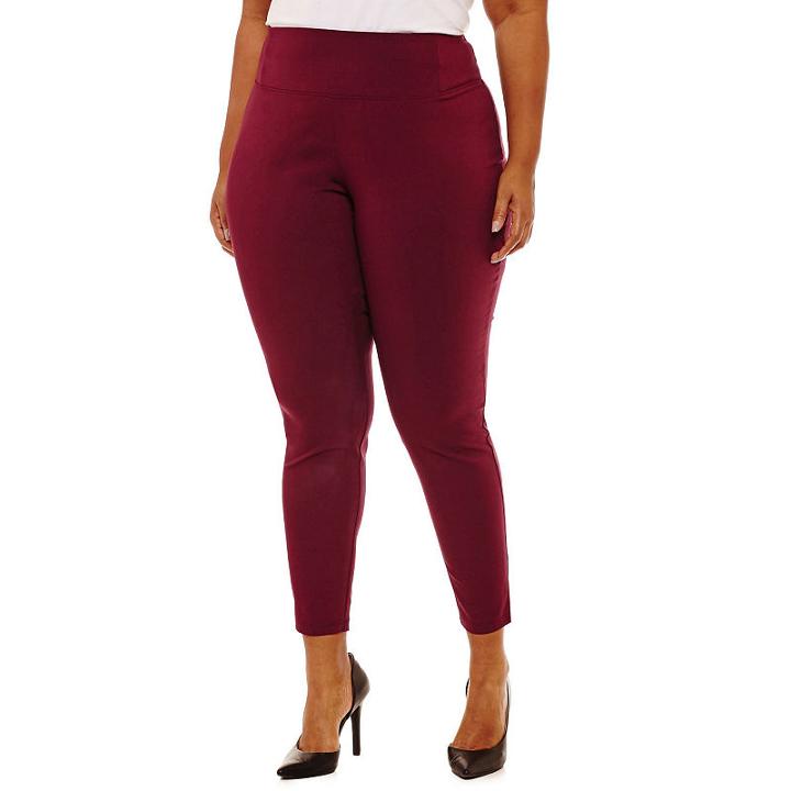 Worthington Skinny Fit Pull On Pants - Plus