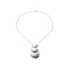 Sterling Silver Hammered Half Moon Necklace