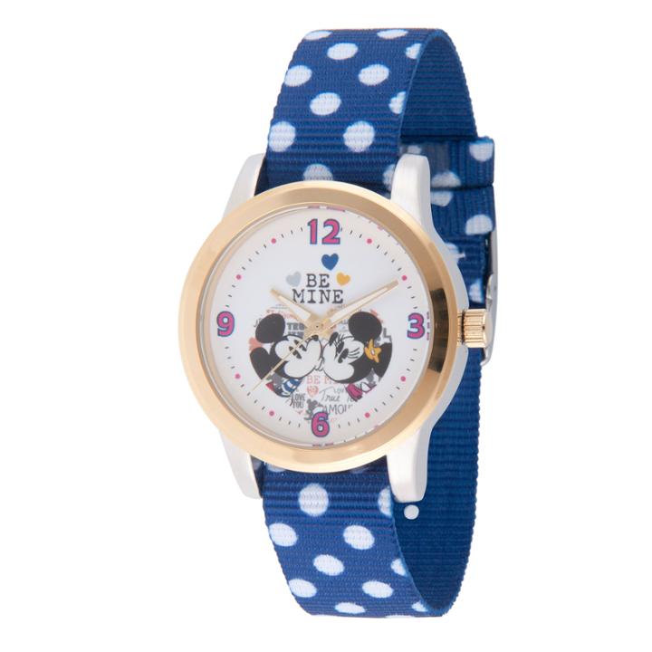 Disney Mickey Mouse Womens Blue Strap Watch-wds000344