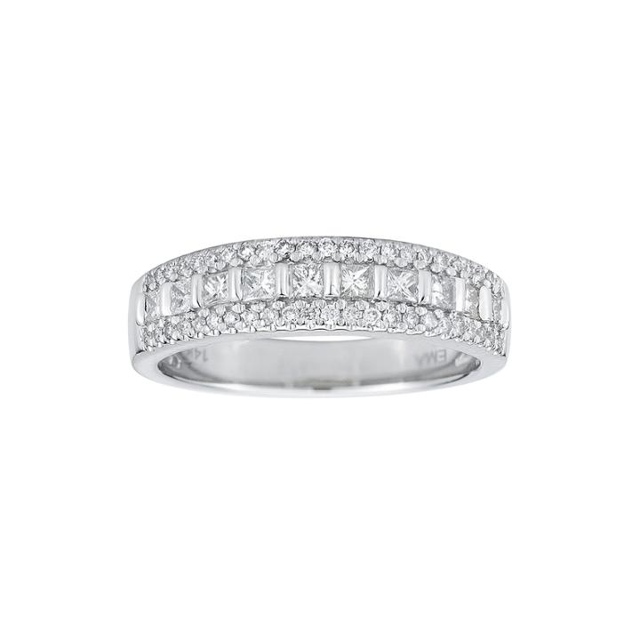 1/2 Ct. T.w. Certified Diamond 14k White Gold Princess-cut Band