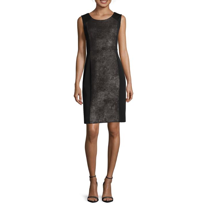 Worthington Sleeveless Foil-panel Sheath Dress - Tall