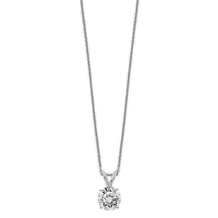 Womens 2-pc. 1 3/4 Ct. T.w. White Moissanite 14k Pendant Necklace Set
