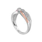 Diamond Blossom Womens 1/10 Ct. T.w. White Diamond Sterling Silver Gold Over Silver Cocktail Ring