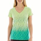 Made For Life Short-sleeve Ombr Graphic T-shirt - Petite