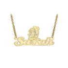 Disney Personalized Minnie Mouse 14x29mm Name Necklace