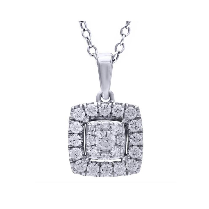 1/2 Ct. T.w. Diamond 14k White Gold Pendant Necklace