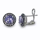 Genuine Purple Amethyst 11mm Stud Earrings