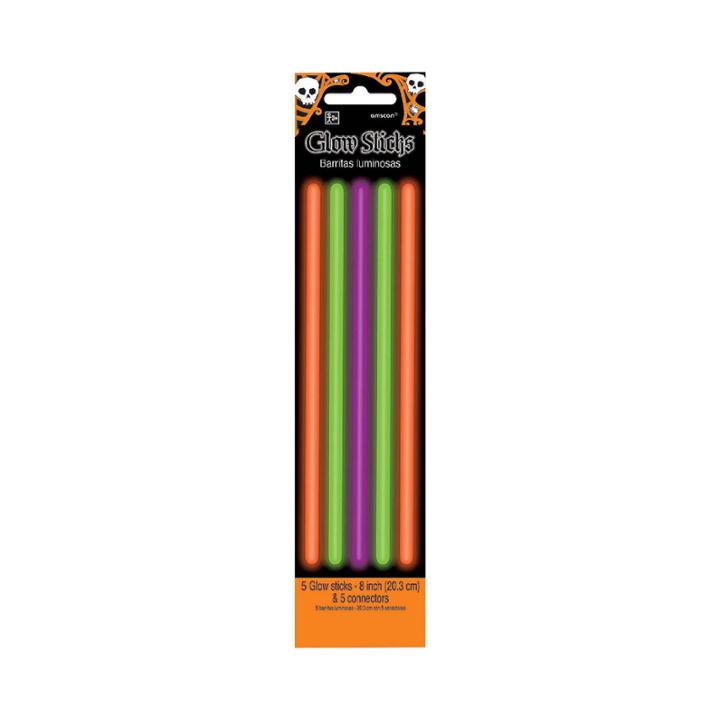 Buyseasons Halloween Glow Sticks 8 (5) Unisex 5-pc. Dress Up Accessory