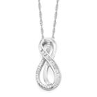 Infinite Promise Womens 1/10 Ct. T.w. White Diamond Sterling Silver Pendant Necklace