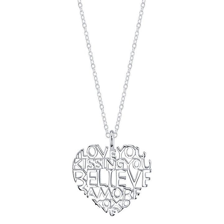 Footnotes White Pendant Necklace