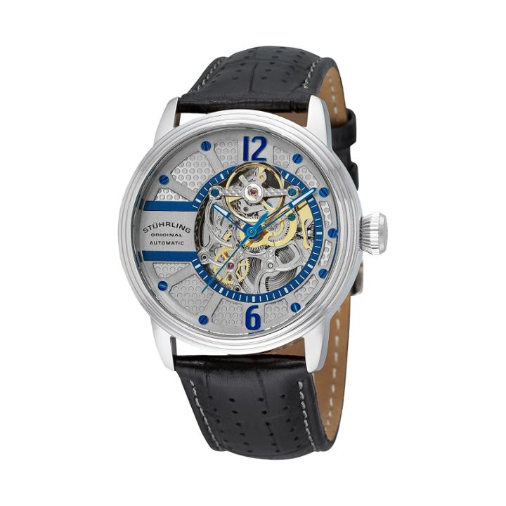 Stuhrling Mens Black Strap Watch-sp11790