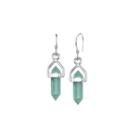 Disney Green Aventurine Silver Over Brass Drop Earrings
