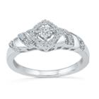 Promise My Love Womens 1/5 Ct. T.w. Genuine Round White Diamond Promise Ring