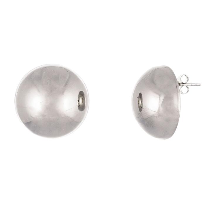 Stainless Steel Semi-circle Stud Earrings