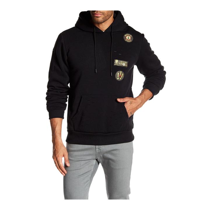 Tr Premium Mens Fashion Fleece Ripped Hoodie