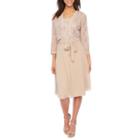 Studio One 3/4 Sleeve Lace Jacket Dress