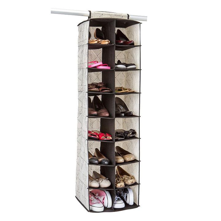 Non-woven 16 Pocket Shoe Organizer - Geo Natural
