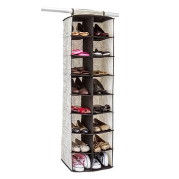 Non-woven 16 Pocket Shoe Organizer - Geo Natural