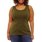 St. John's Bay Sleeveless Rib Tank - Plus