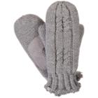 Isotoner Chunky Cable Mitten W/ Sherpa Soft Lining