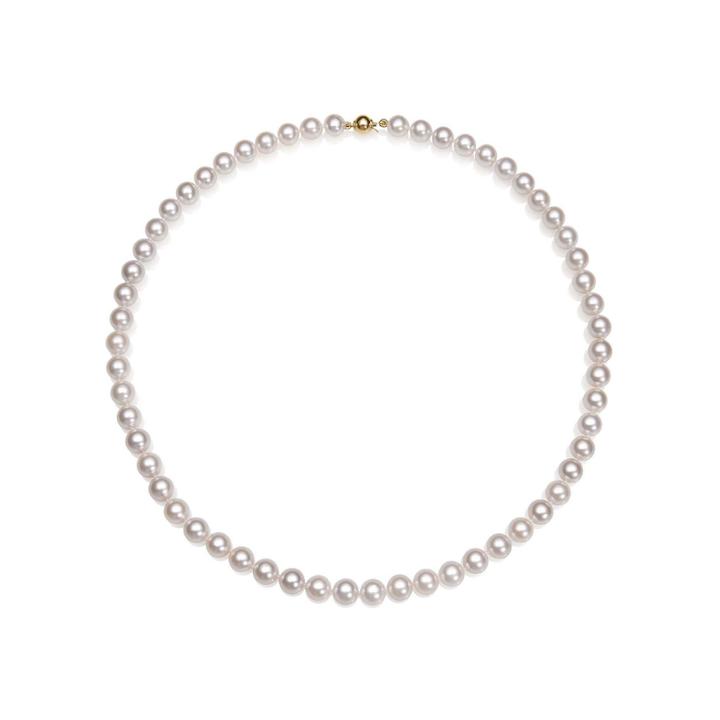 A Quality Cultured Akoya Pearl 14k Yellow Gold 18 Strand Necklace