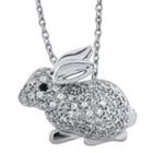Aspca Tender Voices 1/8 Ct. T.w. Diamond Bunny Pendant Necklace