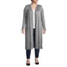 Bold Elements Long Sleeve Cardigan-plus