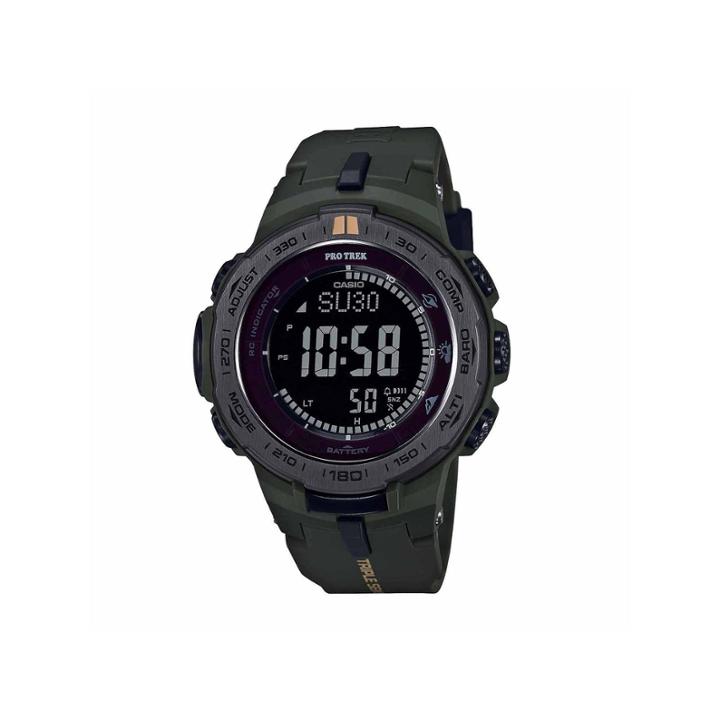 Casio Pro Trek Mens Green Strap Watch-prw3100y-3