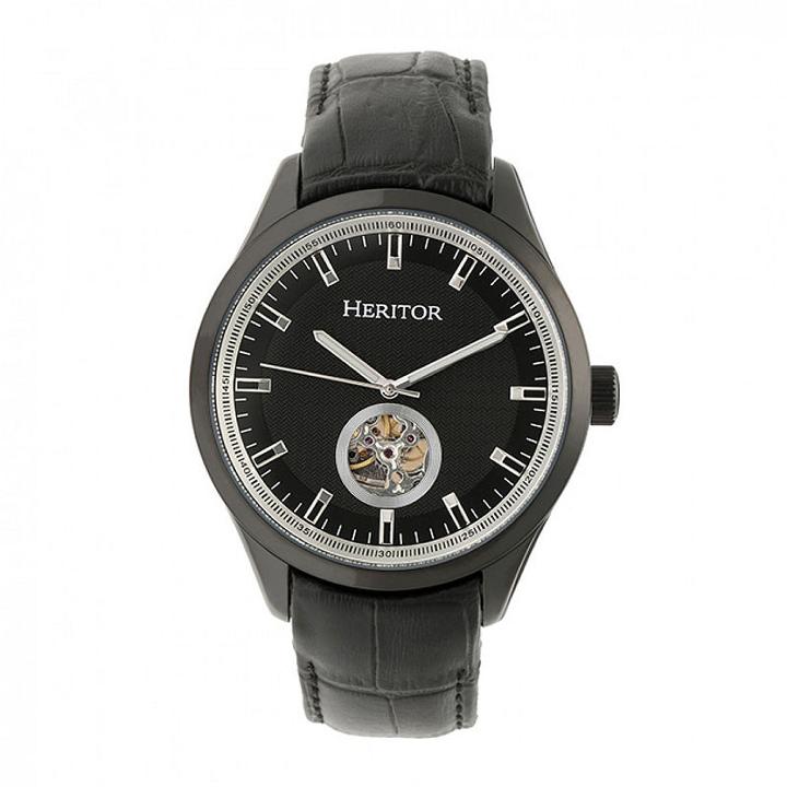 Heritor Unisex Black Strap Watch-herhr7008