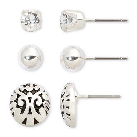 Sensitive Ears 3-pr. Stud Earring Set