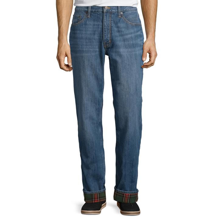 St. John's Bay Flannel-lined Cotton Denim Pants