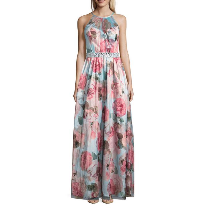 Social Code Sleeveless Applique Ball Gown-juniors