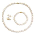 Cultured Freshwater Pearl And Diamond-accent 4-pc. Boxed Set