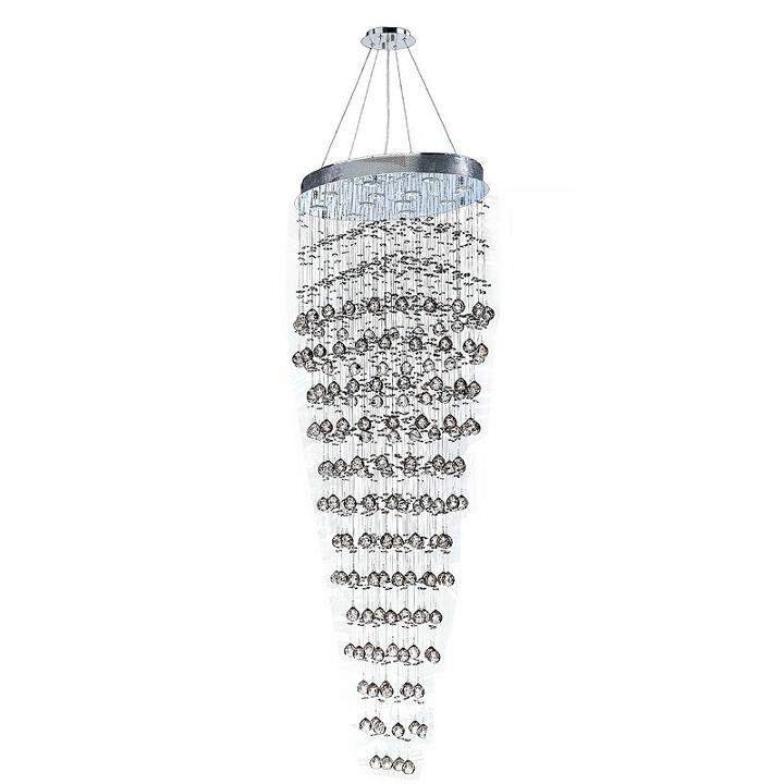 Icicle Collection 12 Light Chrome Finish And Clearcrystal Oval Chandelier