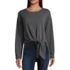 Project Runway Long Sleeve Tie Front Tunic Top